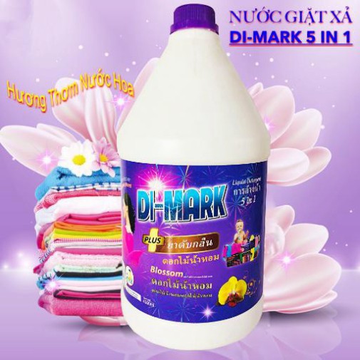 Nước Giặt Xả Thái Hương Nước Hoa lavender 5 IN 1 - Di-Mark tím 3600ml