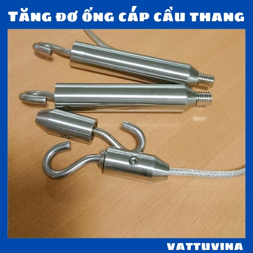 Tăng cáp cầu thang 8mm, tăng đơ ống inox 304 phi 8ly -Vật tư Vina