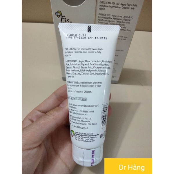 [CHÍNH HÃNG] Kem Dưỡng Làm Mềm Nứt Nẻ Gót Chân Fixderma Foot Cream