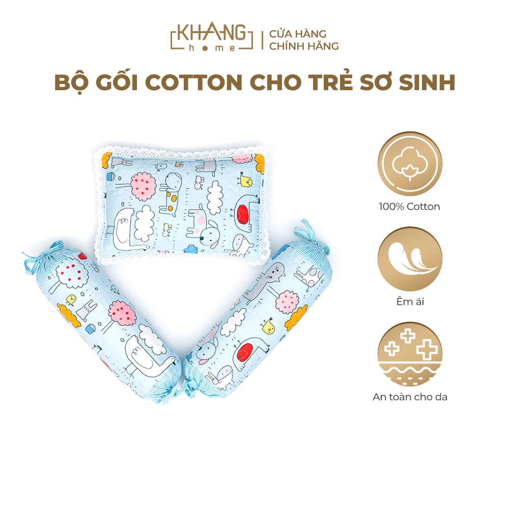 Bộ Gối Lông Vũ Trẻ Em Khang Home PBS Dành Cho Trẻ Sơ Sinh Đến 18 Tháng Tuổi - Êm Ái Và Giữ Nhiệt Tốt