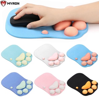 MYRON Cute Silicone Mice Mat Cat Paw Shape Wrist Rest Support Mouse Pad Office Accessories Desktop Decoration High Quality Nonslip Computer Peripherals/Multicolor