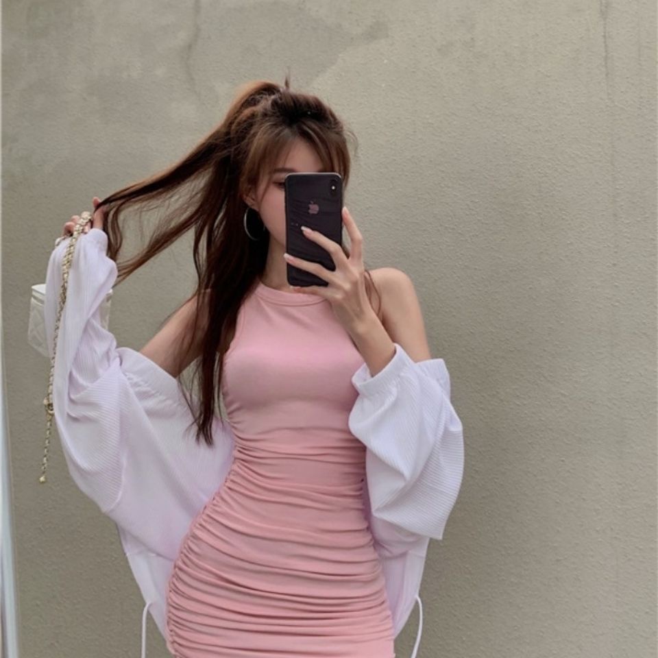 COZOK Đầm Không Tay Xếp Ly Thanh Lịch Quyến Rũ Cho Nữ