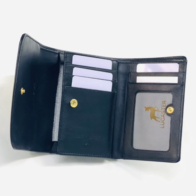 Ví nữ  cầm tay  3 gấp da thật nhập khẩu nắp cong thời trang công sở fubox bảo hành 12 tháng,(shop nhân khắc tên )