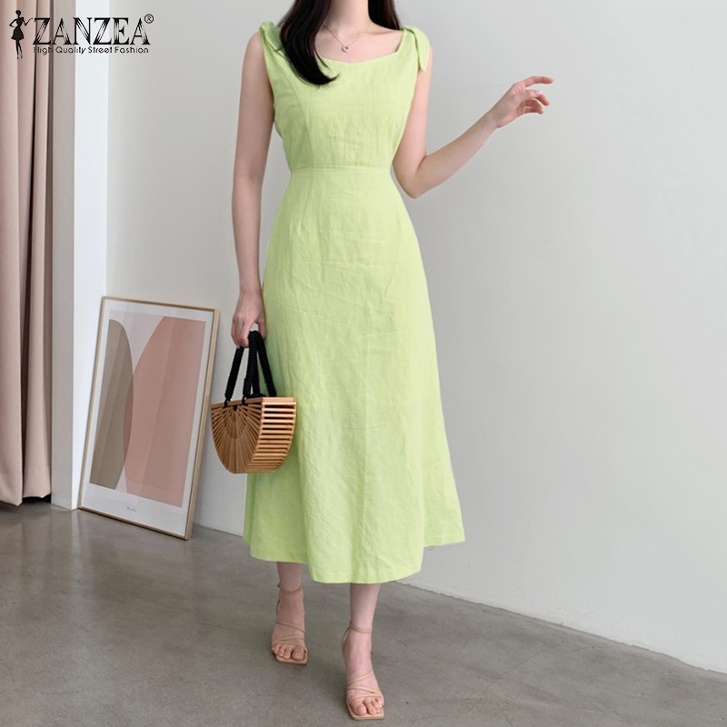 Đầm dài ZANZEA không tay thời trang Hàn Quốc cho nữ