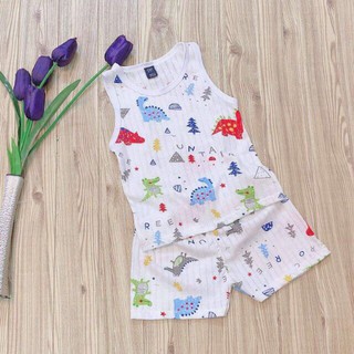 [BANBUONBANLE]Bộ Cotton giấy sát nách bé trai bé gái