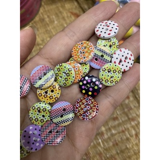 ☘️Cúc áo gỗ in hoa văn☘️