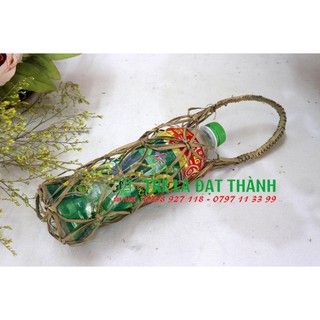 Giỏ đựng chai nước, đựng trái thị, giỏ đựng đa năng bằng cói đan dầy dặn chắc chắn