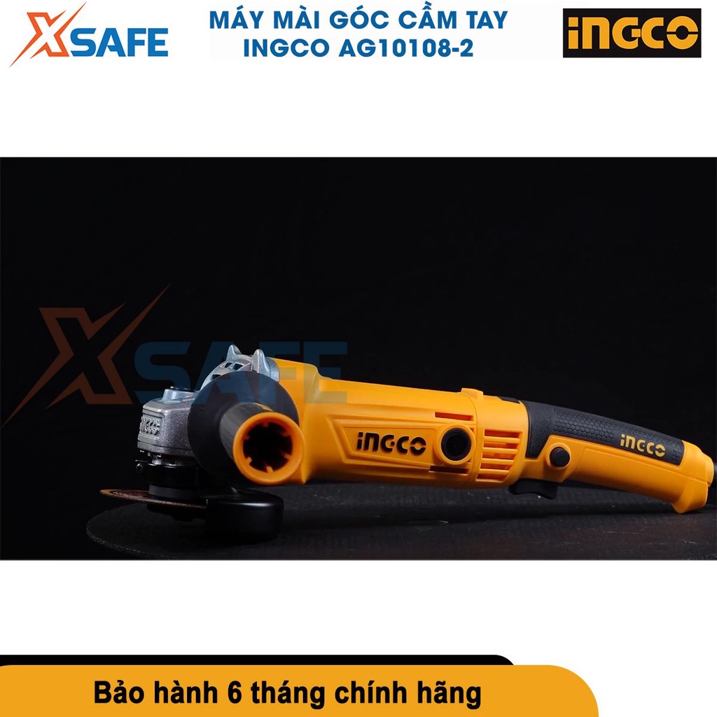 Máy mài góc cầm tay INGCO AG10108-2 1010W, đường kính đĩa mài 100mm, cốt mài M10, kèm 1 tay cầm phụ  [chính hãng][xsafe]