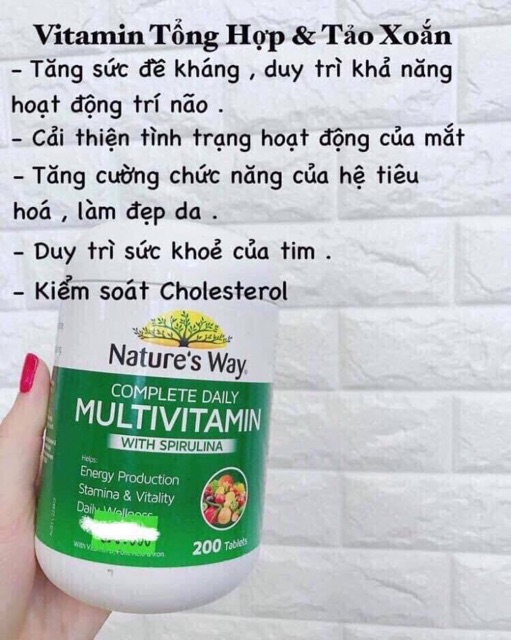 Vitamin tổng hợp multivitamin nature’s way 200 viên | Thế Giới Skin Care