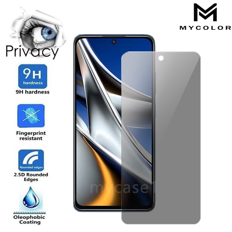 Kính cường lực bảo vệ màn hình chống nhìn lén cho Xiaomi POCO F5 C40 X5 X4 X3 NFC M5 M5s M4 M3 F4 F3 GT F2 Pro 4G 5G 2023