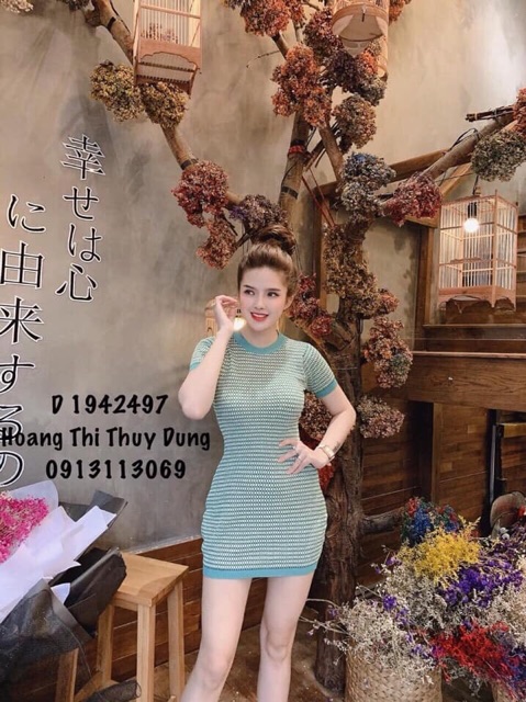 Váy len xanh body | BigBuy360 - bigbuy360.vn
