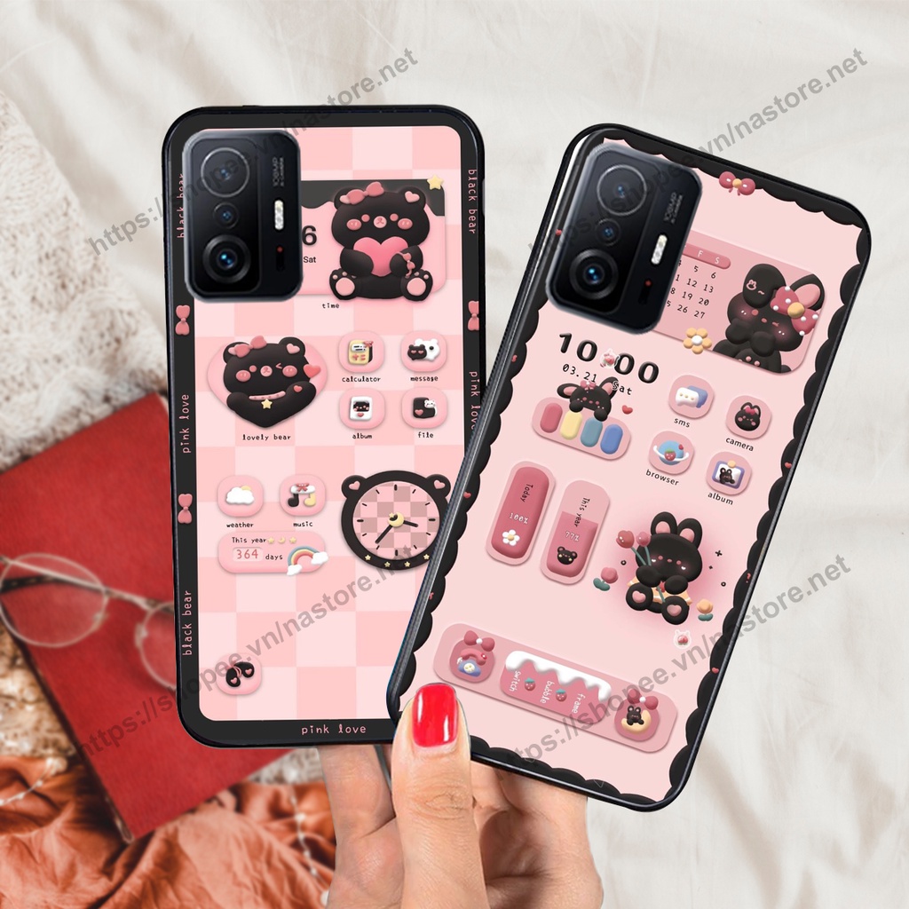 Ốp lưng Xiaomi Xiaomi 11T 5G - Xiaomi 11T Pro 5G ( Mi 11T 5G - Mi 11T Pro 5G) gấu, đồng hồ dễ thương cute giá rẻ