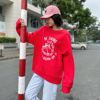 Usthebasic - Áo Sweatshirt Be Strong