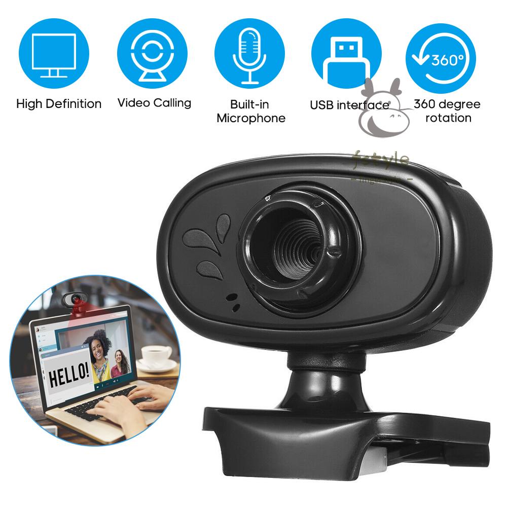 Web Camera 0.3 Megapixels USB Clip-On Rotatable Webcam For PC Laptop Computer Desktop with Built-in Microphone