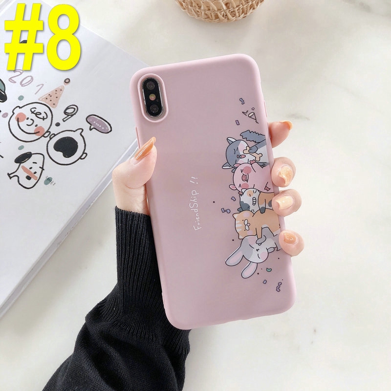 ST| Couple Flower Cat Case for Vivo S1 Pro Y33S Y21 Y21S Y12A Y20 Y20s Y12s 2021 Y30i Y30 Y50 Y19 Y11 Y12 Y15 Y17 Y65 Y71 Y81 Y91 Y93 Y95 V5s V5 V7 Plus V9 V5 V11 V15 Z1 Pro U10