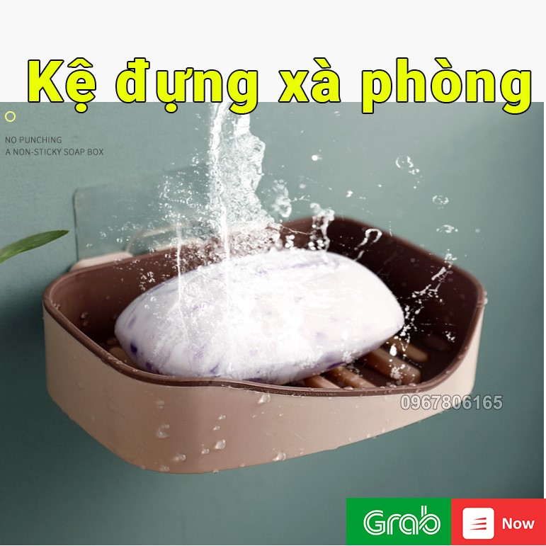 Khay kệ đựng xà phòng 2 lớp dán tường cao cấp siêu chắc