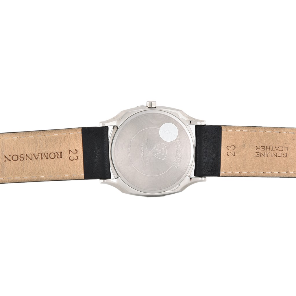 Đồng hồ Romanson Men Watch Sport TL1272JMCWH nam máy Thụy Sĩ, chống nước, dây da cao cấp chính hãng