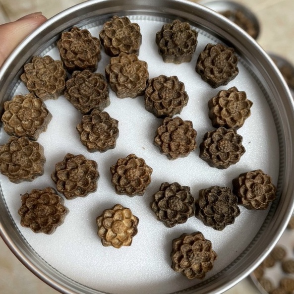 Charm hoa sen trầm hương - Phụ kiện mix vòng tay - Charm trầm hương