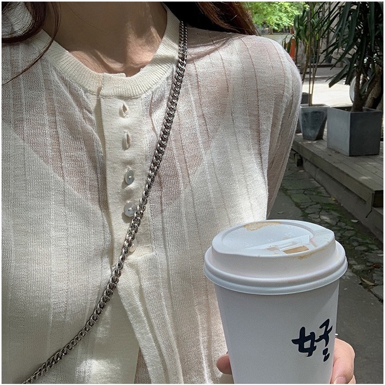 Áo khoác cardigan ZHELIHANGFEI dệt kim mỏng chống nắng dáng ngắn thời trang mùa hè nhiều màu sắc cho nữ