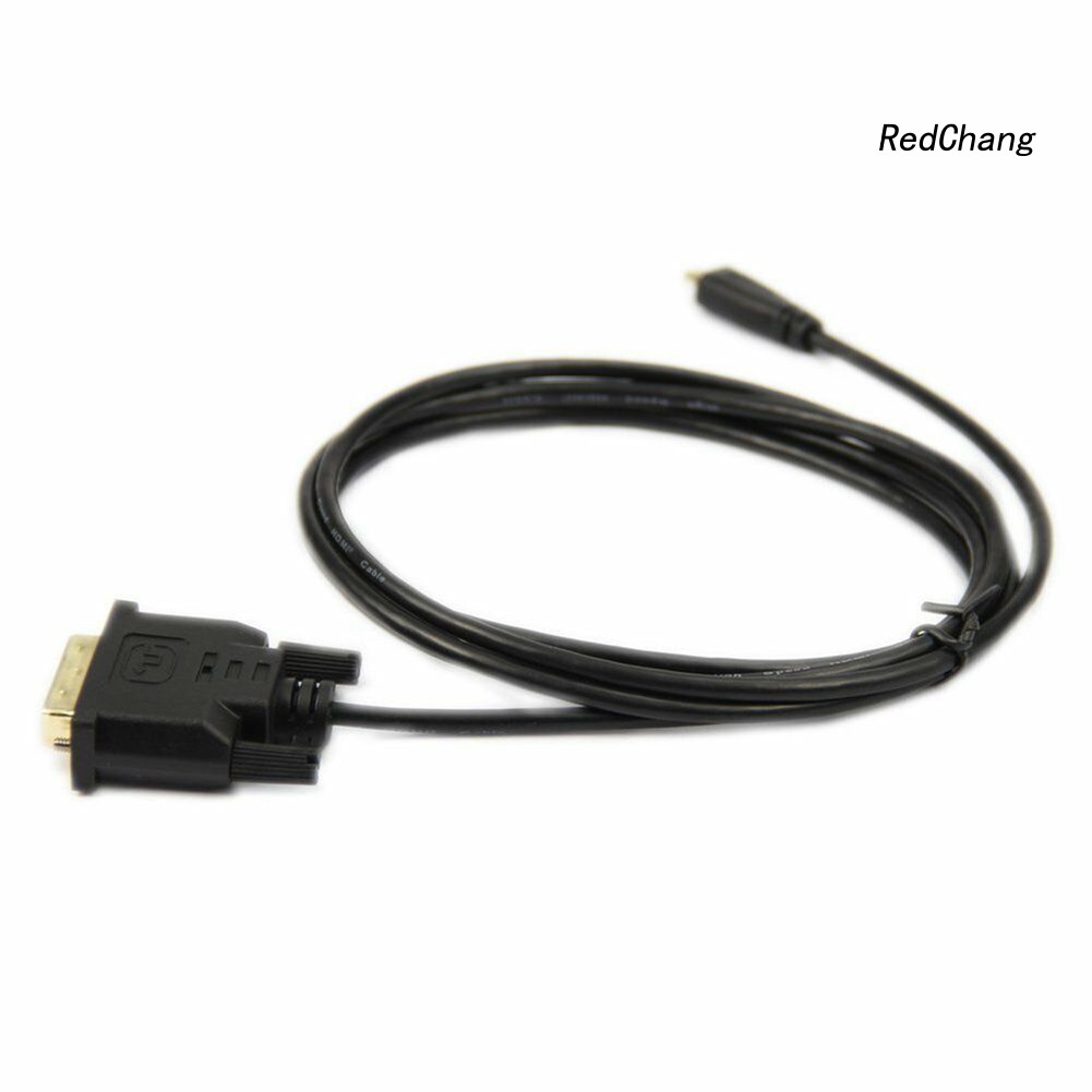 -SPQ- DOONJIEY 0.3/1/1.8m Gold Plated Micro HDMI to DVI 24+1Pin Adapter Cable for HDTV