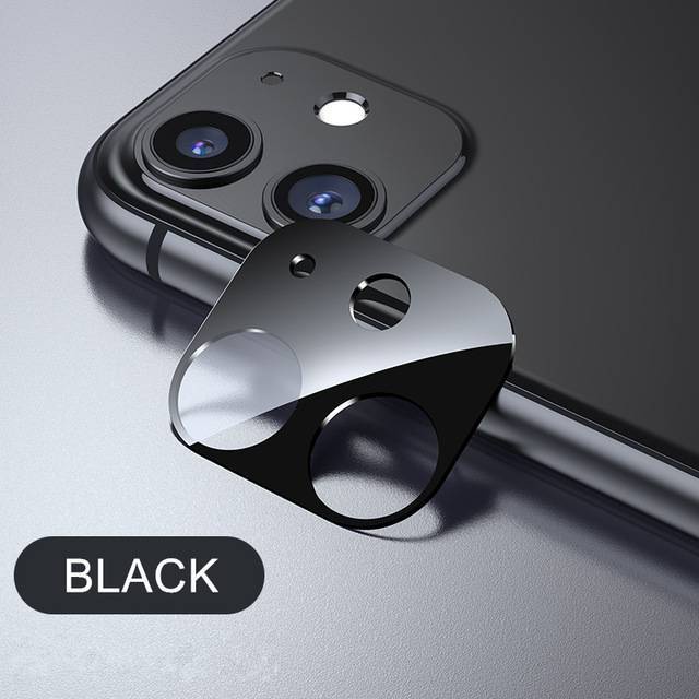 Phim kính cường lực màu trơn bảo vệ ống kính máy ảnh thích hợp cho iPhone 11 Pro Max 2019 kèm phụ kiện