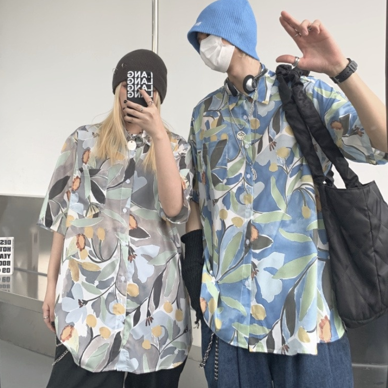 Áo Sơ Mi Ngắn Tay In Họa Tiết Phong Cách Hàn Quốc Dành Cho Cả Nam Và Nữ | BigBuy360 - bigbuy360.vn