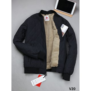 Áo trần trám bomber lông cừu Xuất Hàn Quốc hiệu Lecoq