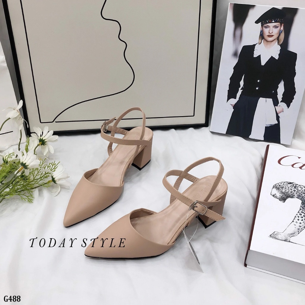Sandal bít mũi 5p gót vuông Today Style G488 sang trọng