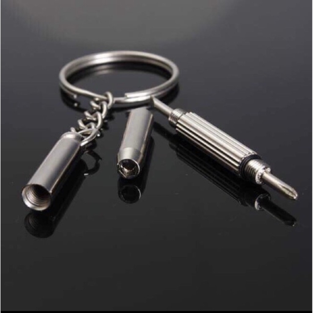 Tô vít vặn kính tại nhà Fiveminutes, 2 đầu ( 1 đầu 4 cạnh và 1 đầu dẹp ) làm móc chìa khóa nhỏ gọn dễ mang | BigBuy360 - bigbuy360.vn