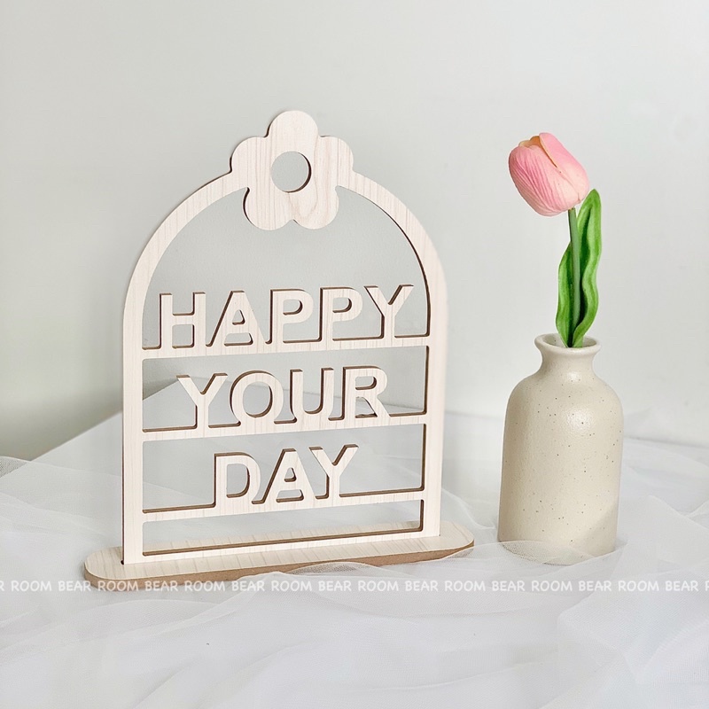 Khung chữ gỗ kèm thanh đế chụp ảnh sinh nhật, decor phòng bé