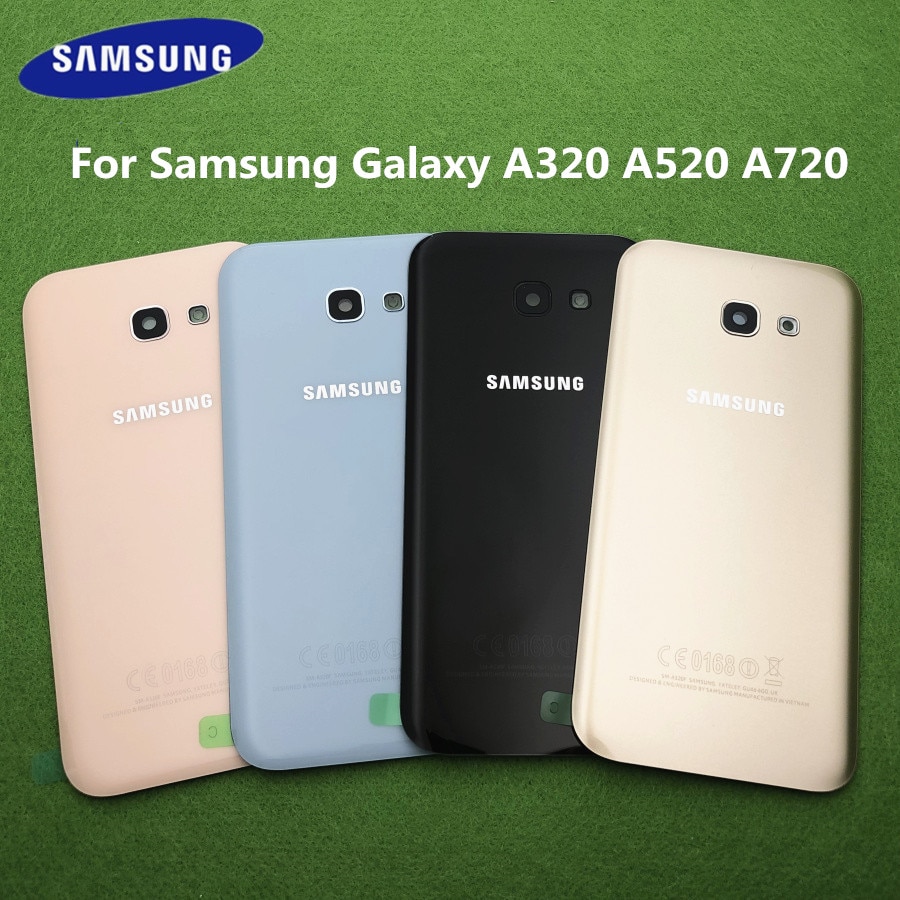 Mặt Lưng Điện Thoại + Thấu Kính Thay Thế Cho Samsung Galaxy A5 A520 Sm-A520F A3 A320F A7 A720F