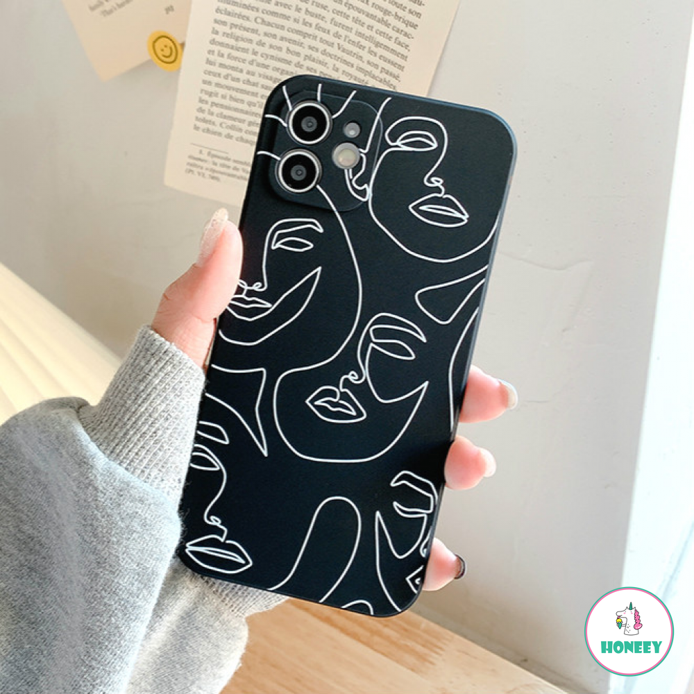 Ốp Điện Thoại Tpu Họa Tiết Hình Mặt Người Trừu Tượng Thời Trang Cho Iphone 12 11 Pro Max X Xs Max Xr 8 7 | BigBuy360 - bigbuy360.vn