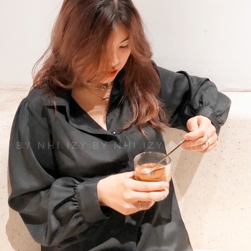 ÁO SƠMI TAY BỒNG BIGSIZE MÀU TRẮNG ĐEN BE - IZYBYNHI | BigBuy360 - bigbuy360.vn