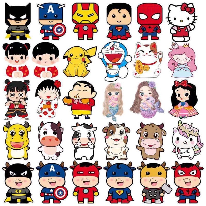 bao lì xì chibi hoạt hình xịn mix