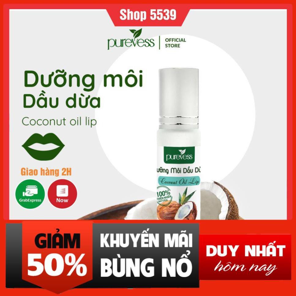 Dầu dừa dưỡng môi ⚡️ FREESHIP ⚡️ Dầu dừa dưỡng môi dạng lăn dung tích 10ml - Shop 5539 xịn