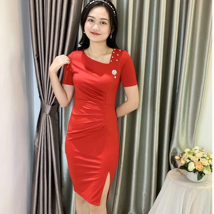 Đầm body Umi đính ngọc công sở Emvy - V18 | BigBuy360 - bigbuy360.vn