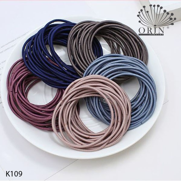 _Set 100 thun buộc tóc nhiều màu Orin K109