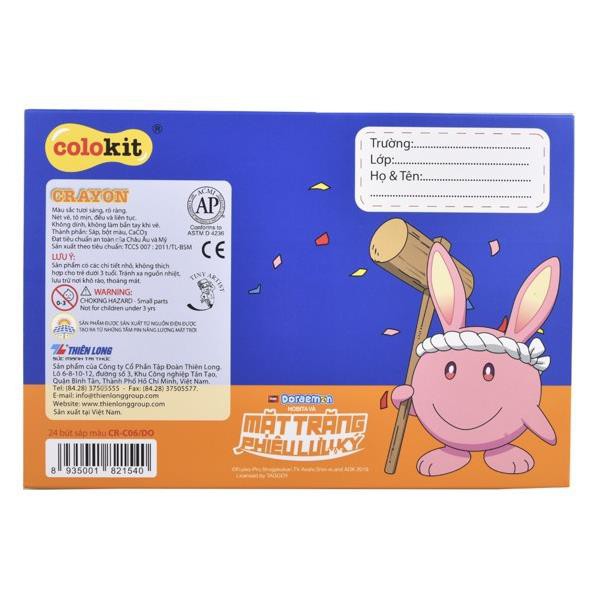 Sáp màu Colokit Doraemon CR-C06/DO, vỏ ngẫu nhiên