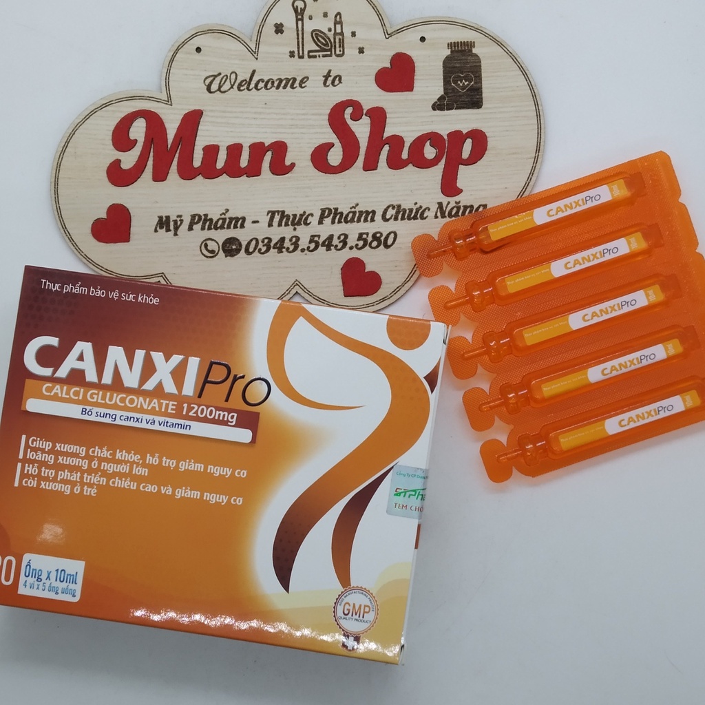 CanxiPro - Bổ sung Canxi và Vitamin hộp 20 ống