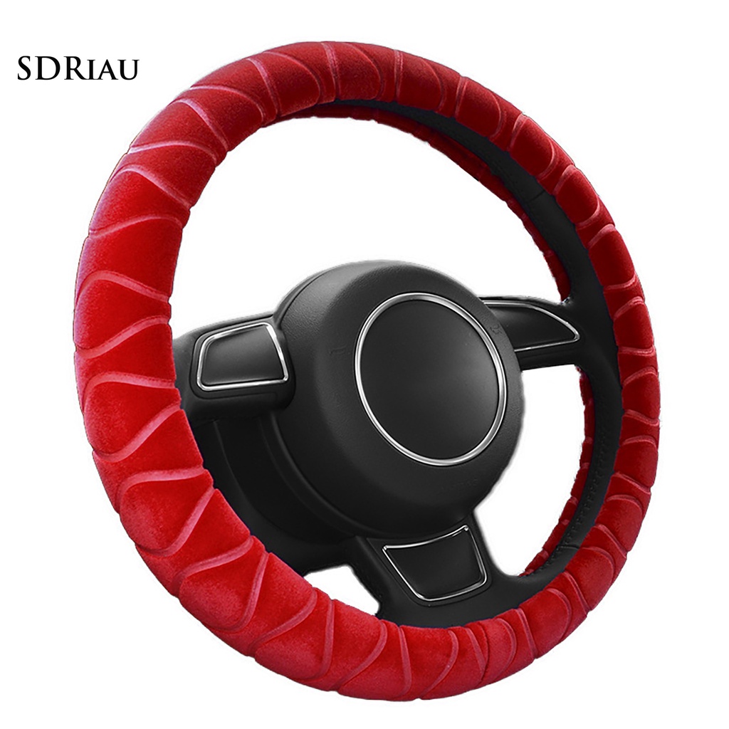 Vỏ Bọc Vô Lăng Xe Hơi Phủ Lông Giữ Ấm Dập Nổi Họa Tiết Xinh Xắn
