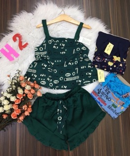 Set lụa đùi mặc nhà
