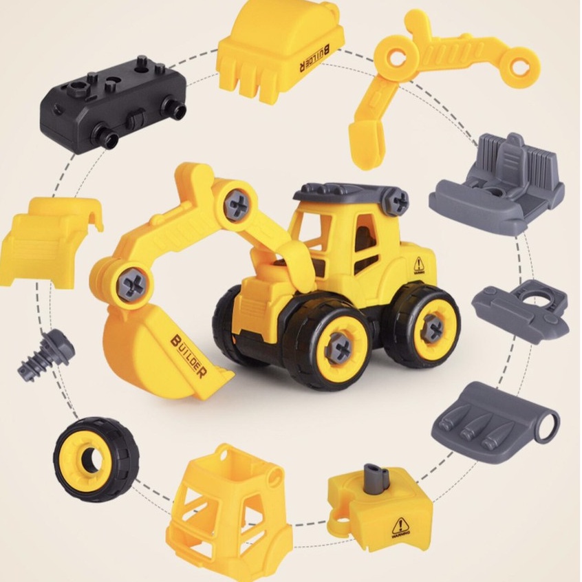 Đồ Chơi Ô Tô Lắp Ghép Xe Công Trường - Xe Đồ Chơi Mô Hình Công Trình Xây Dựng Cho Bé Sóc_toystore