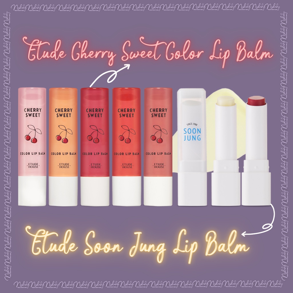 Son dưỡng Etude Soon Jung Lip Balm, Cherry Sweet Color Lip Balm