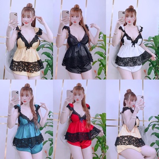 Đồ ngủ sexy cánh tiên vải phi lụa,freesize dưới 57kg