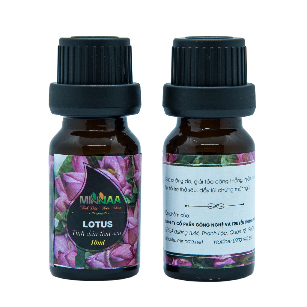 Tinh dầu Hoa Sen 10ml nguyên chất, Tinh dầu nhập khẩu kiểm định an toàn chất lượng