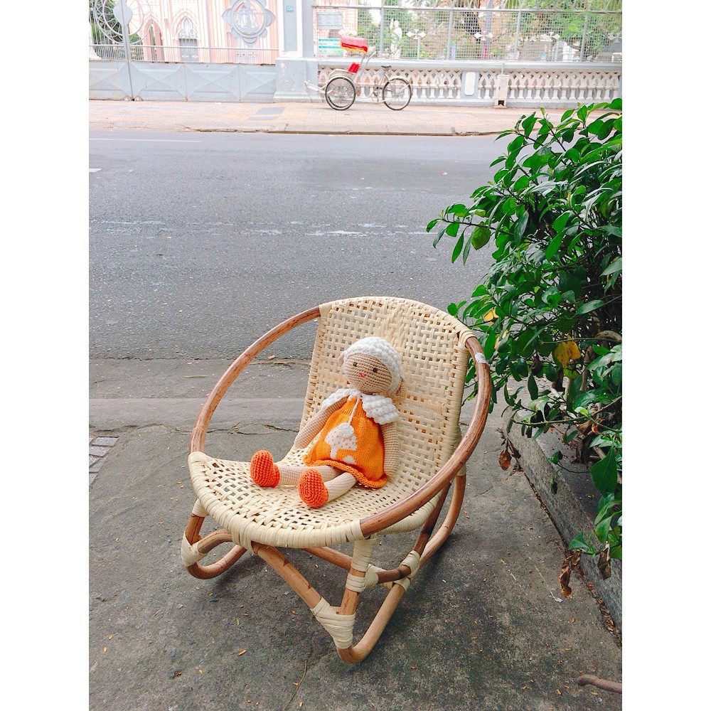 Ghế mây  thư giãn  trẻ em dành cho studio, có ảnh thật dành cho bé từ 1 đến 6 tuổi kích thước rộng 35 cm cao 49 cm | BigBuy360 - bigbuy360.vn