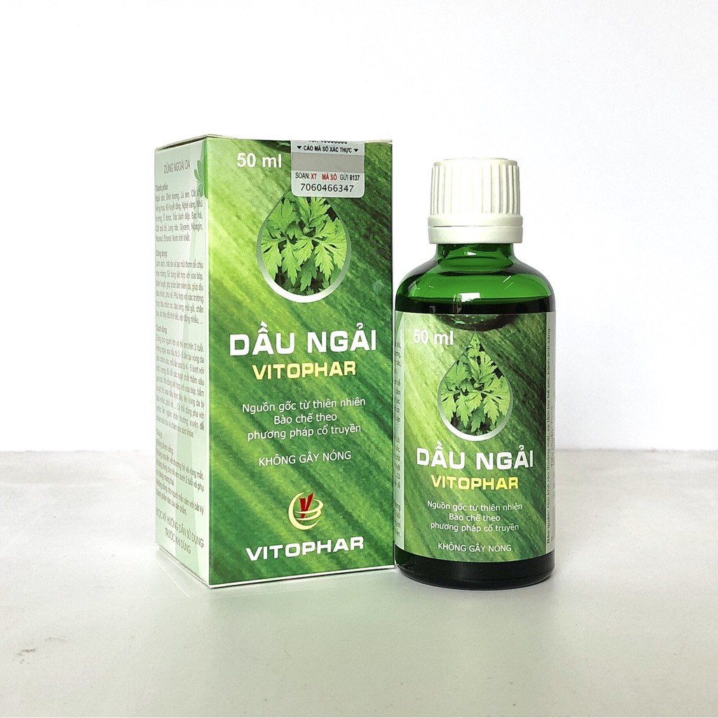 Tinh Dầu Ngải Cứu Vitophar 50ml - Mua 05 tặng 01 - Giảm đau nhức xương khớp, thoái hóa, thoát vị