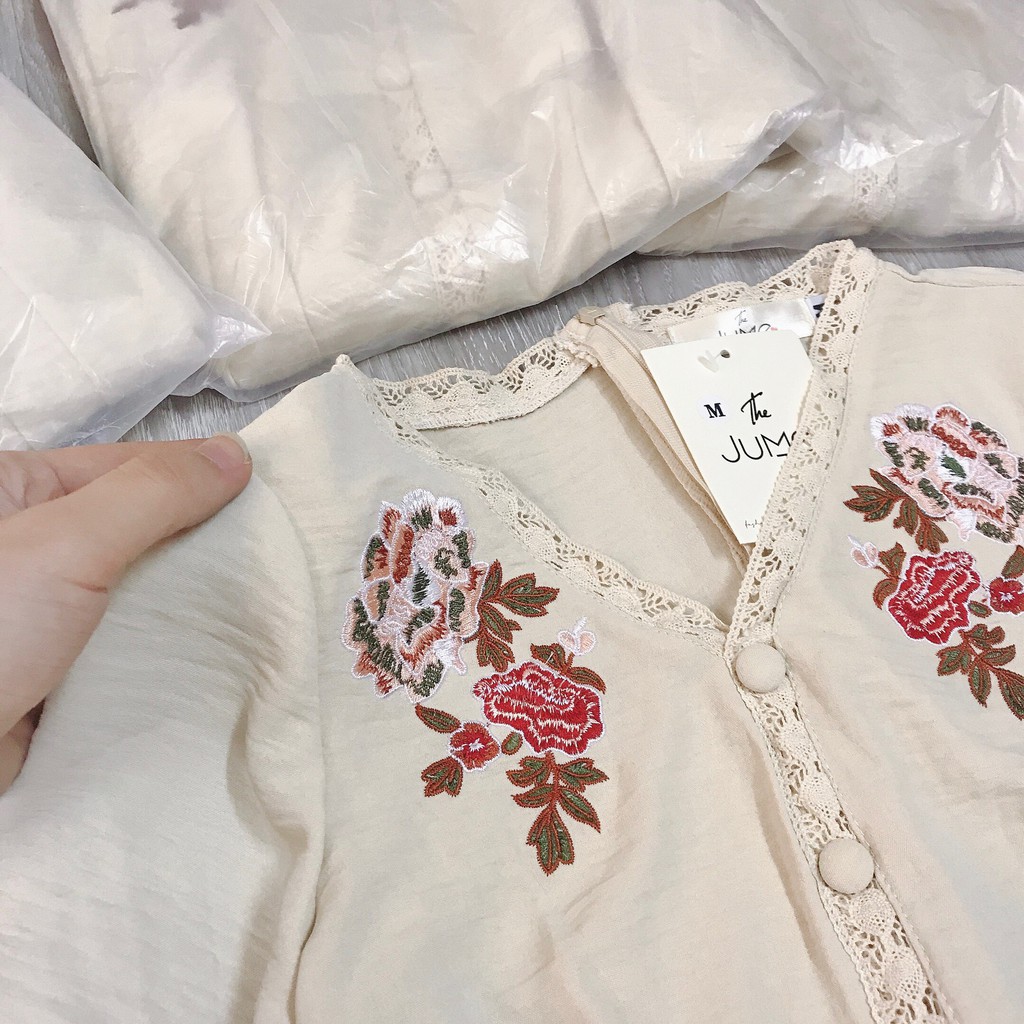 Váy đũi bèo thêu hoa - Thời trang thiết kế