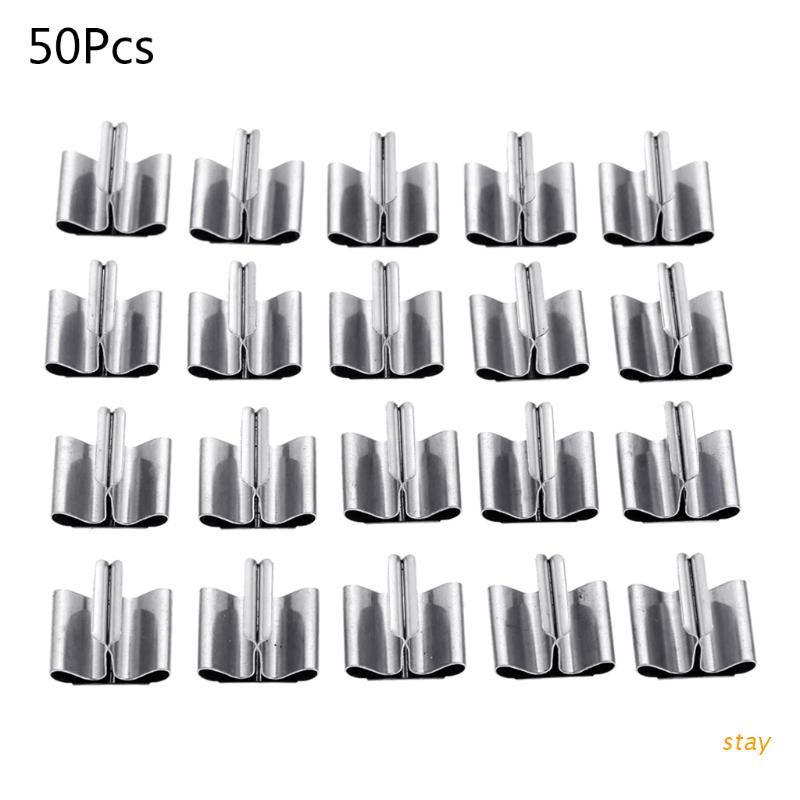 Bộ 50 Đế Kẹp Cố Định Dây Bấc Đèn Cầy Bằng Sắt Tiện Dụng DIY