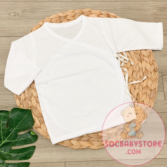 Áo buộc dây cotton sơ sinh